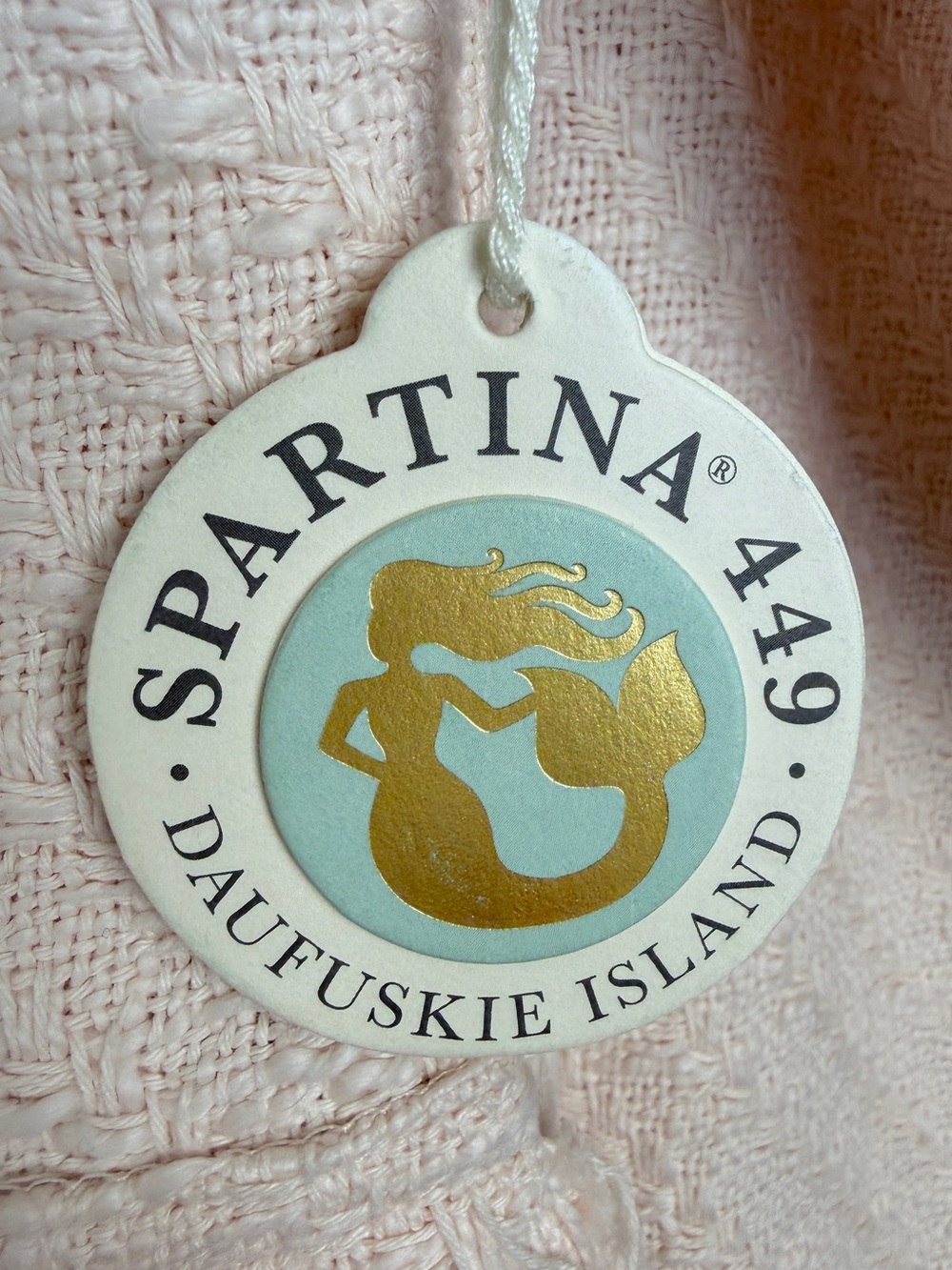 Spartina 449 Harper Tweed Fringe Champagne Jacket NWT Medium Resort Quiet Luxury - Picture 9 of 14